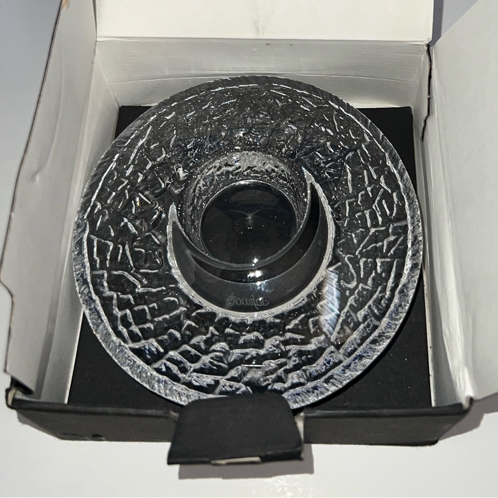 Sweden Orrefors Discus Votive Holder